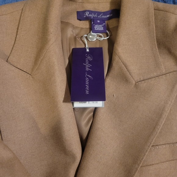 COPY - Ralph Lauren Collection Jena-Stretch- Camel-Hair Jacket $2,190.00 Paid. - Picture 12 of 12
